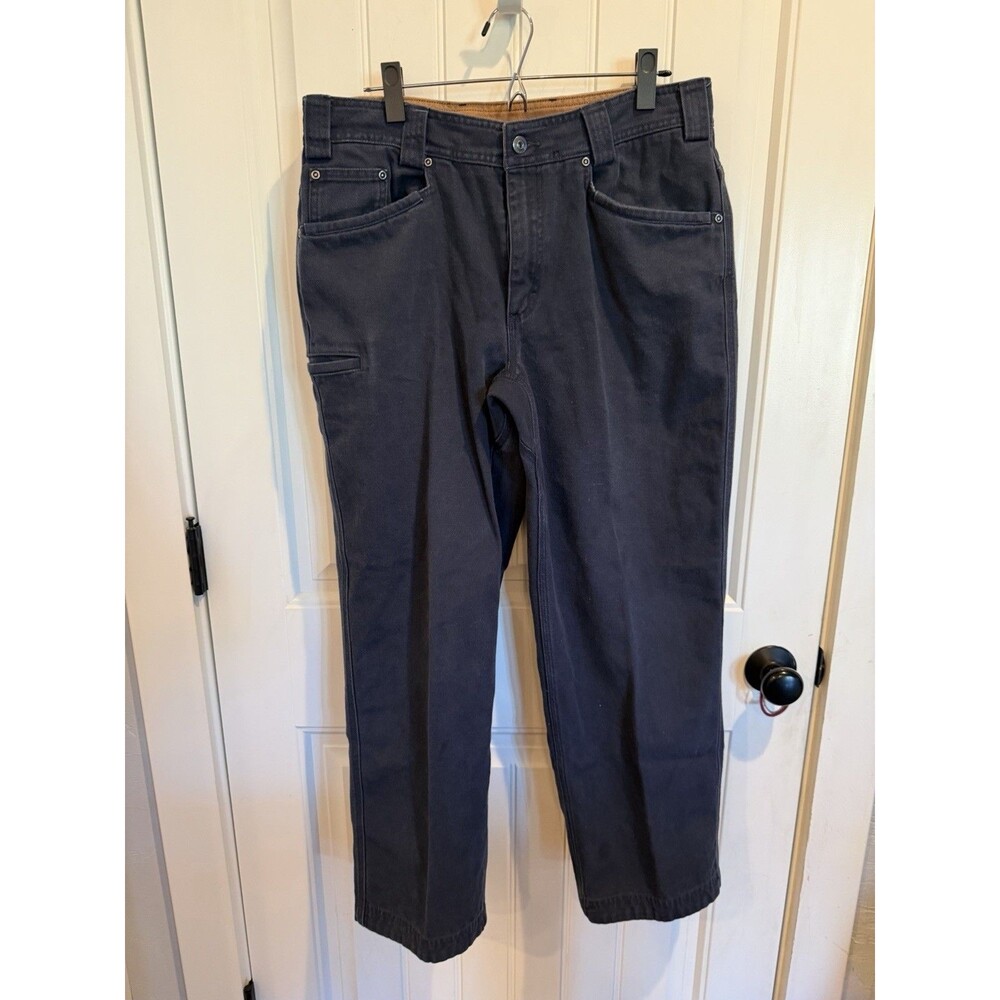 Duluth Trading Co Fire Hose Cargo Pants Mens 34x30 Navy Relaxed Fit Workwear